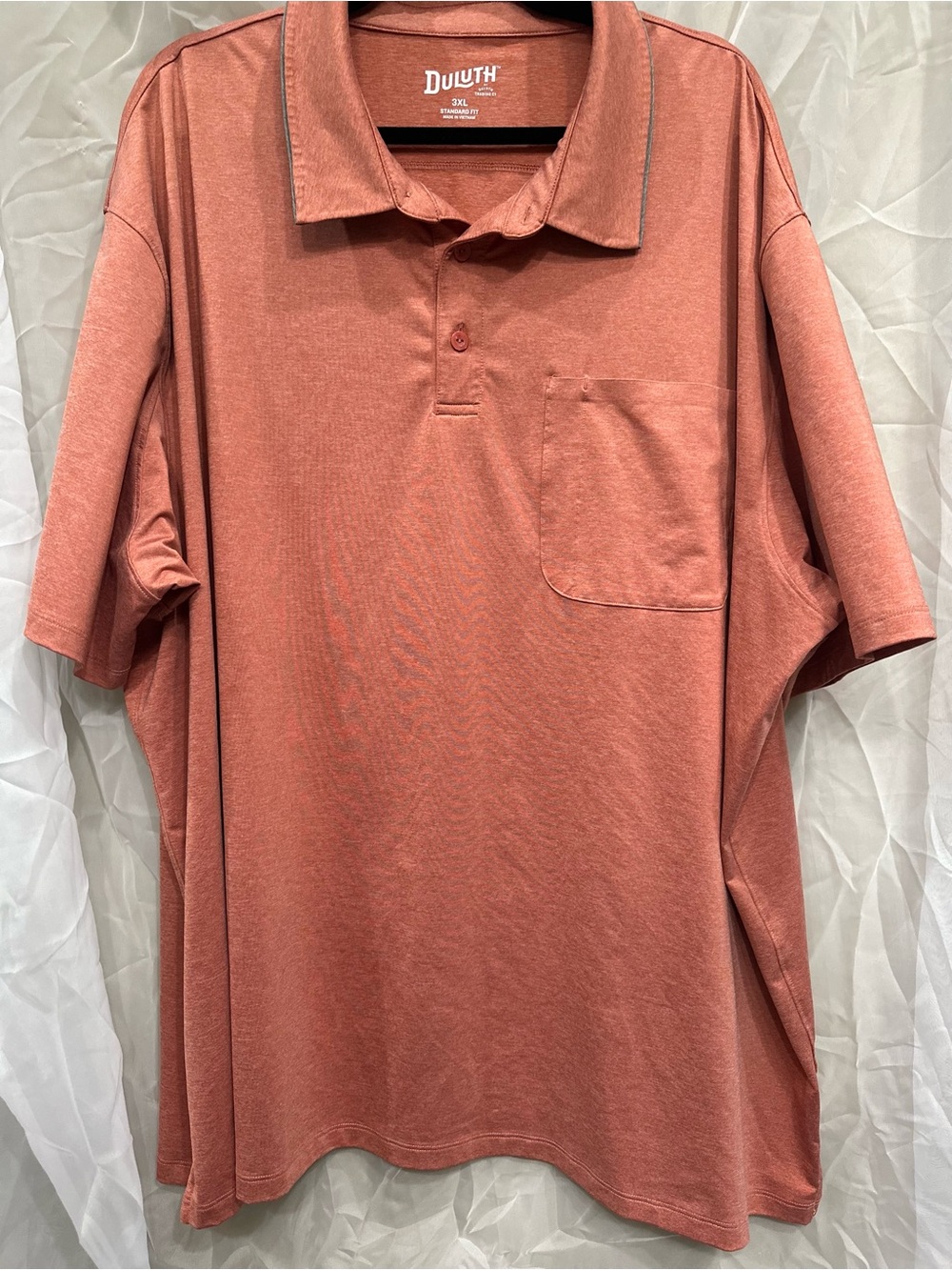 Duluth Trading Co Men's Pocket Polo in Burnt Orange